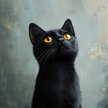 Panel czarny kot wk254