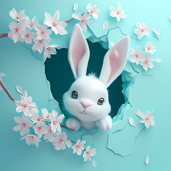 Panel słodki króliczek wf57