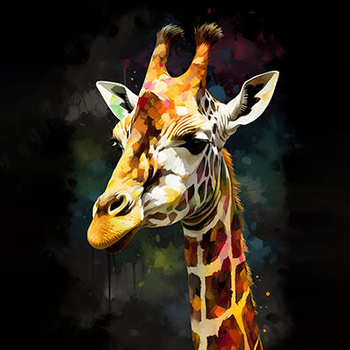Panel dzikie zwierzęta żyrafa wf61