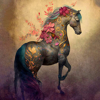 Panel koń vintage wh19