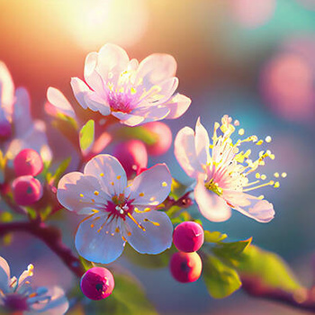 Panel kwiaty wiśni wr66