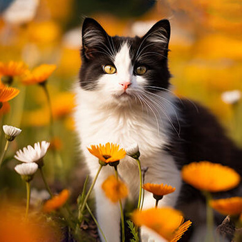 Panel kot na łące wk219