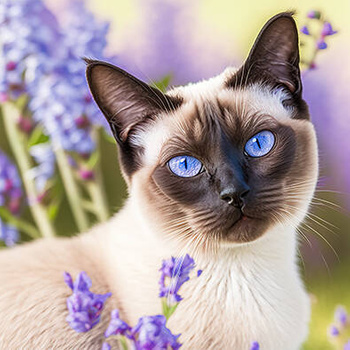 Panel kot Ragdoll i lawenda wk207