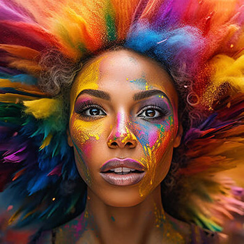 Panel twarz kobiety w kolorach wl86