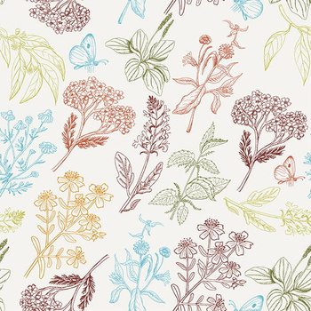 Panel kwiaty i zioła W936