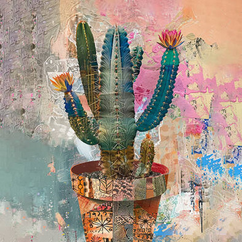 Panel kwiatek kaktus w doniczce wr183