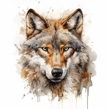 Panel wilk akwarela wf12