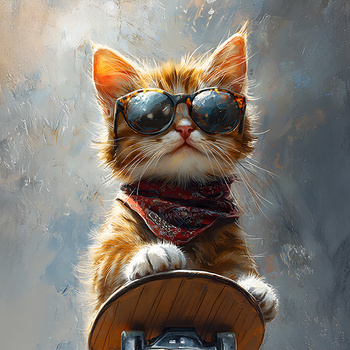 Panel rudy kot na deskorolce wk291