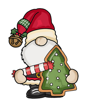 Panel na maskotkę św. Mikołaj z choinką białe tło