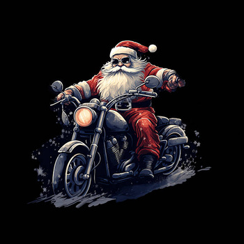 Panel święty Mikołaj na motorze