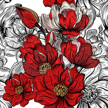 Panel kwiaty ze szkicownika wr33