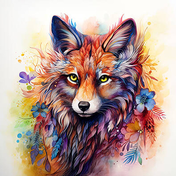 Panel magiczne zwierzęta lis wf37