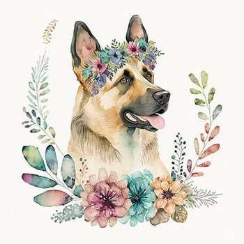 Panel boho pies owczarek niemiecki wd82