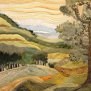 Panel pejzaż z Toskanii patchwork wr131