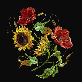 Panel W151 słoneczniki i maki