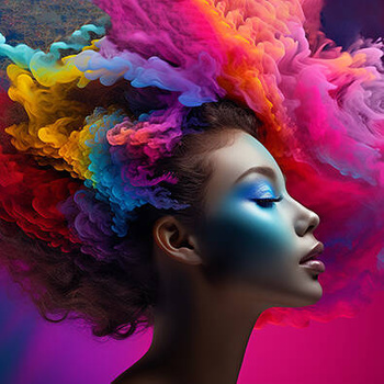 Panel twarz kobiety w kolorach wl80