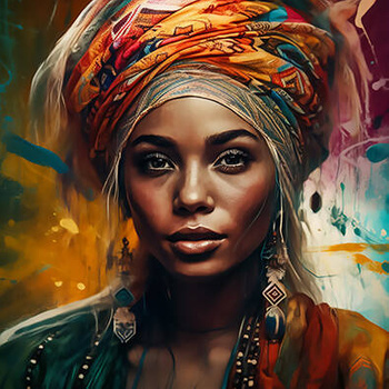 Panel twarz kobiety ethno wl73