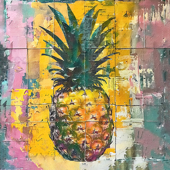 Panel owoce ananas wr310