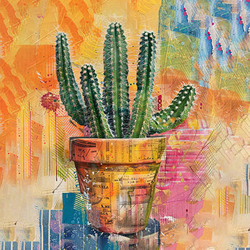 Panel kwiatek kaktus w doniczce wr185