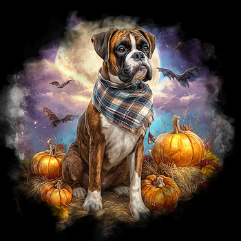 Panel pies Boxer z dyniami wd232