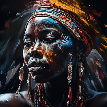 Panel twarz afrykańskiej kobiety wl74