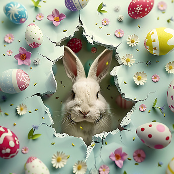 Panel wielkanocny króliczek wlk88