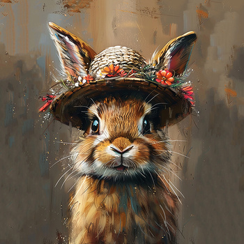 Panel królik w kapeluszu wlk65