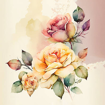 Panel róże akwarela wr26