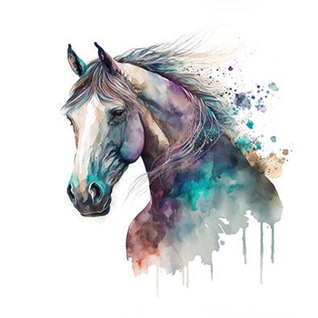 Panel koń akwarela wh09
