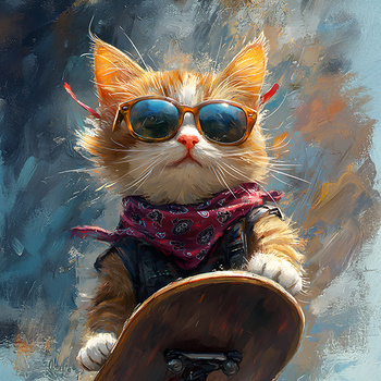 Panel rudy kot na deskorolce wk301