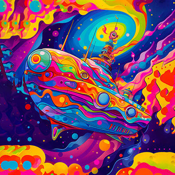 Panel łódź podwodna podróże w wyobraźni wx35