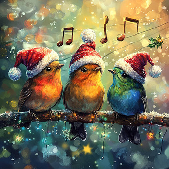 Panel świąteczne ptaszki