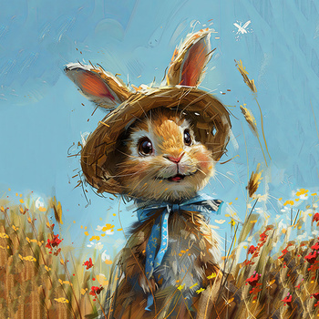 Panel królik w kapeluszu wlk52