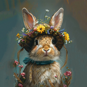 Panel królik w kapeluszu wlk66