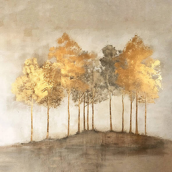 Panel złoty krajobraz, drzewa wfm279