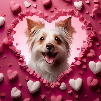 Panel pies Yorkshire terrier w sercu wd192