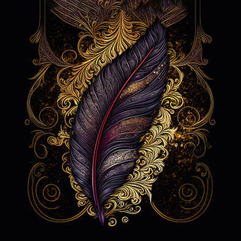 Panel pióro 3D vintage wb69