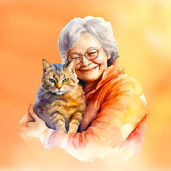 Panel babcia kociara wdb106