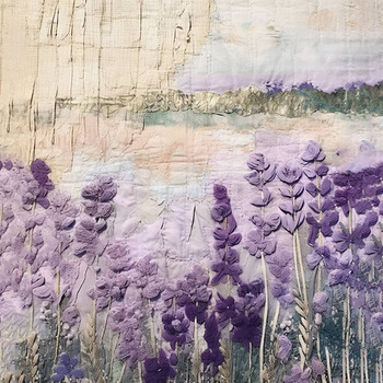 Panel pejzaż lawendowe pola Prowansji patchwork wr200