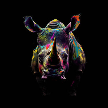 Panel dzikie zwierzęta nosorożec wf63