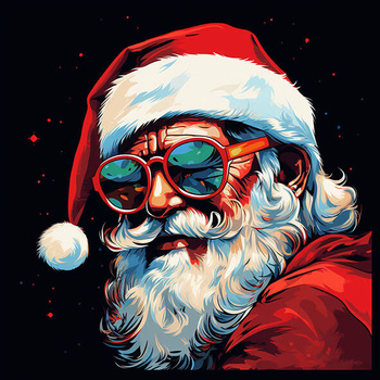 Panel święty Mikołaj w stylu Pop Art