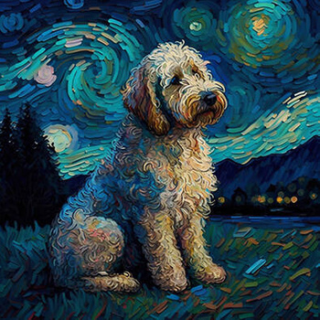 Panel pies w gwiaździstą noc wd140