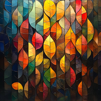 Panel kolory jesieni, liście whb43