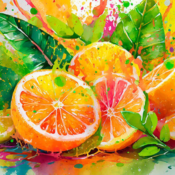 Panel owoce soczyste pomarańcze wr182