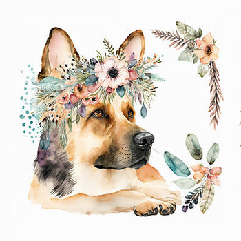 Panel boho pies owczarek niemiecki wd89