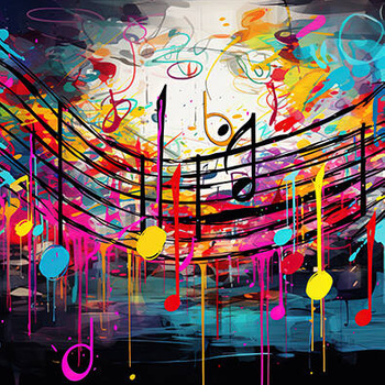 Panel kolory muzyki, nuty wmz22