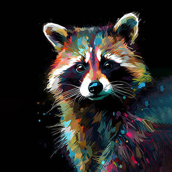 Panel dzikie zwierzęta szop wf64