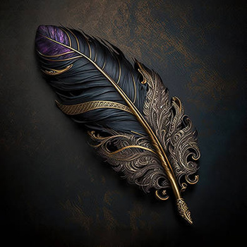 Panel pióro 3D vintage wb70