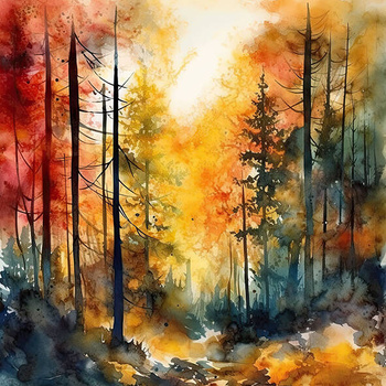 Panel jesienny las wfm269