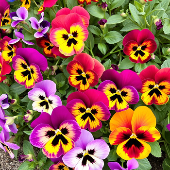 Panel kwiaty bratki wr278